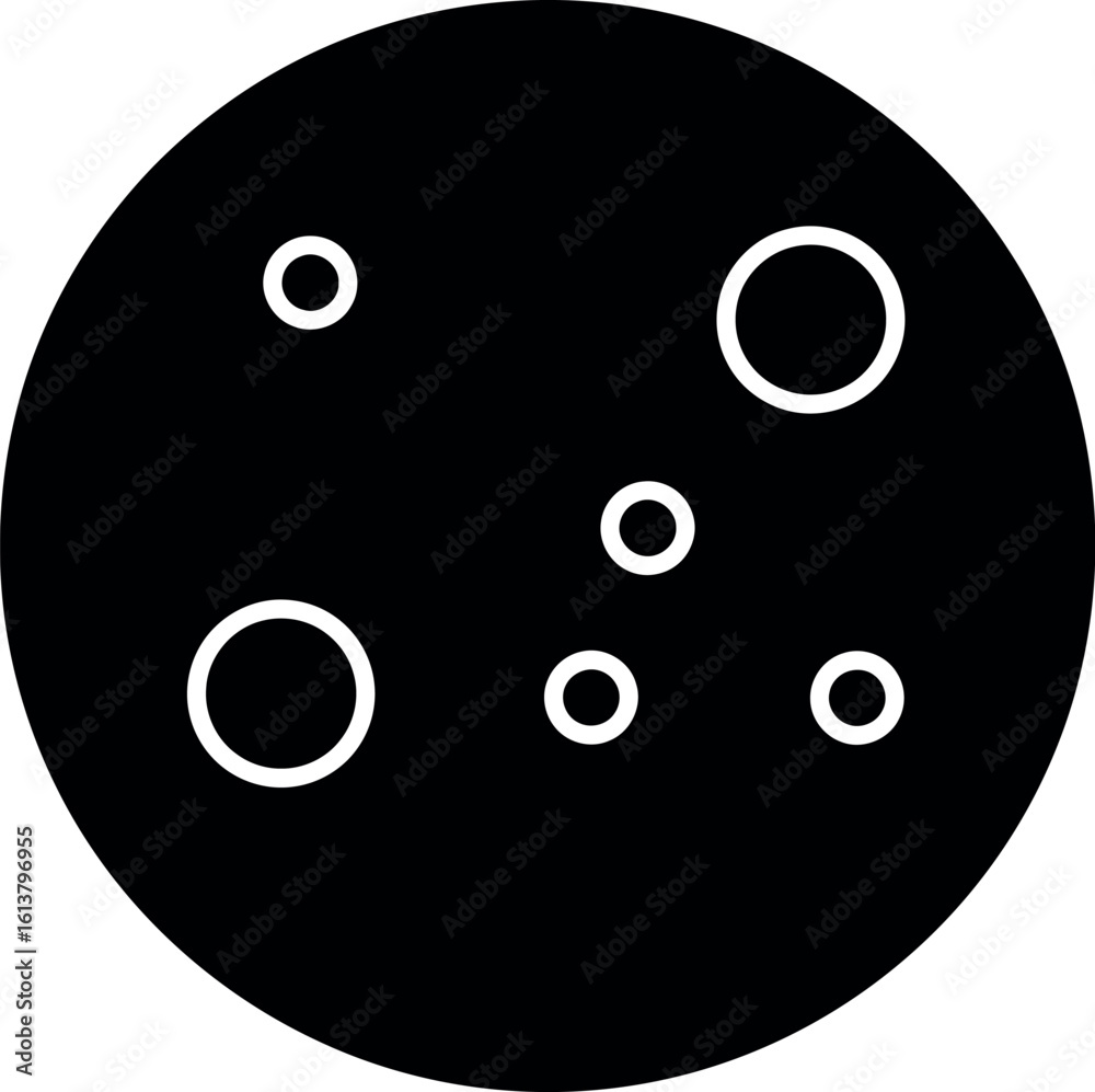 Fototapeta premium Abstract black circle with white dots