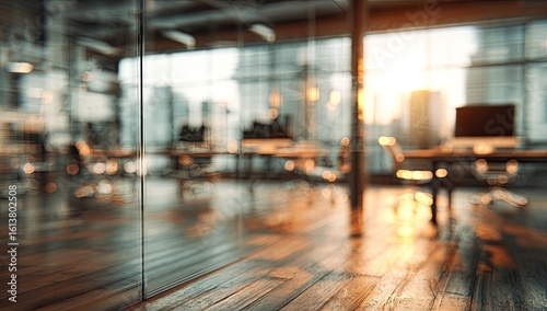 Modern office interior with city view (1)