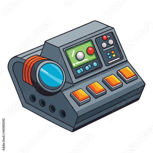 inflight control unit on white background