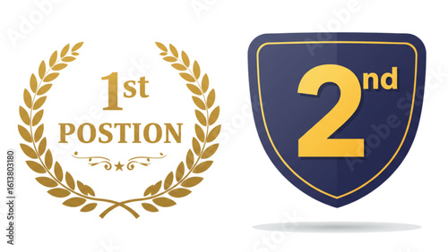 Celebrate first and second place victories with this winning design for awards and achievements