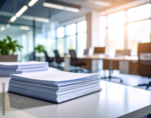 Dokumenty na biurku w biurze tło biznesowe