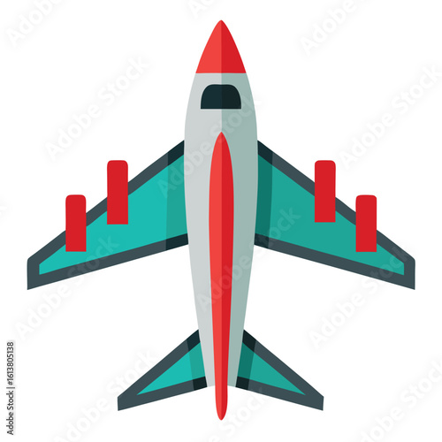 jet plane icon on white background