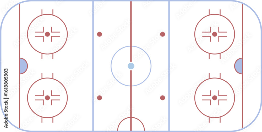 Naklejka premium Hockey field. Playing field on the white background