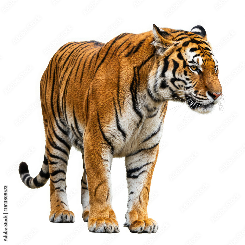 Obraz premium tiger isolated on white background