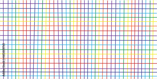 Vibrant abstract geometric composition featuring a dynamic blend of primary and secondary colors with bold outlines and subtle gradients
