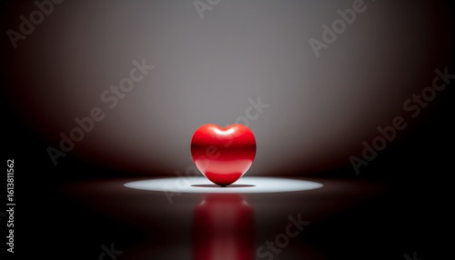 Dramatic Heart Spotlight Symbol of Love and Emotion