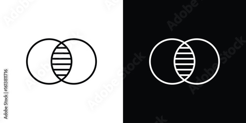 Opacity icon in line shapes, thin line design vector illustration