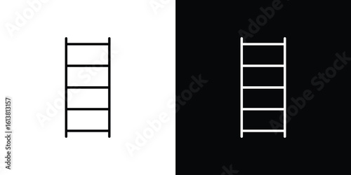 Ladder icon in line shapes, thin line design vector illustration