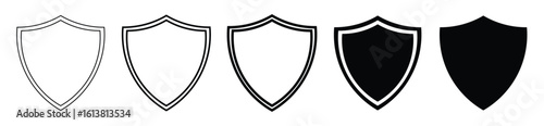 Protection shield outline icon design