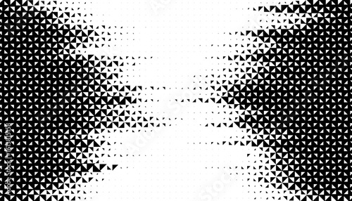 Black and white abstract halftone pattern with smooth transition effect. Geometric grunge pattern for modern background and jersey design. Fully editable vector element. Vector Format Illustration 