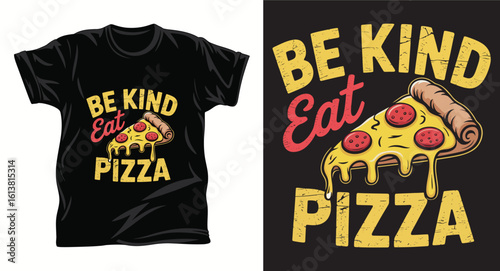 Pizza graphic vector T shirt design print.