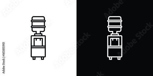 Dispenser icon in line shapes, thin line design vector illustration