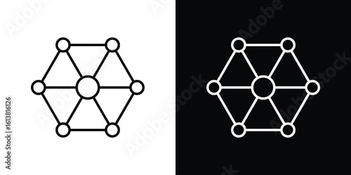 Dependency icon in line shapes, thin line design vector illustration