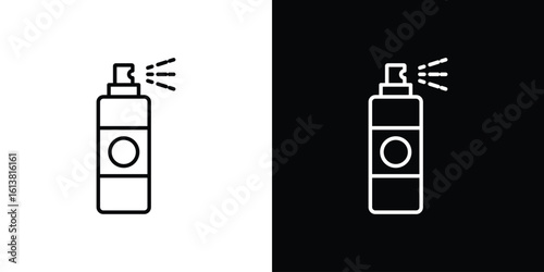 deodorant icon in line shapes, thin line design vector illustration