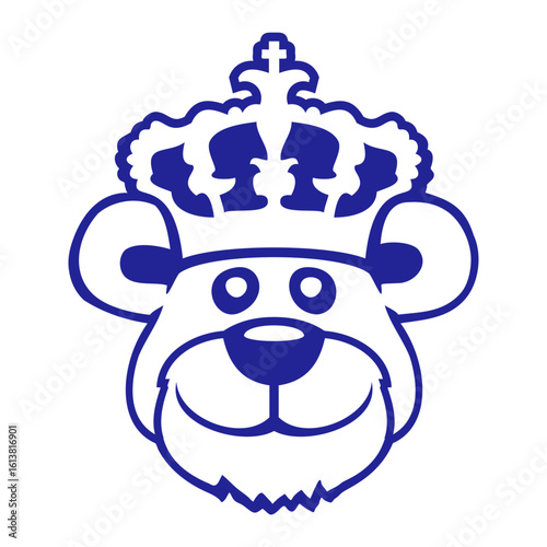 Bear King Crown Old Beard Ruler Royal Hat