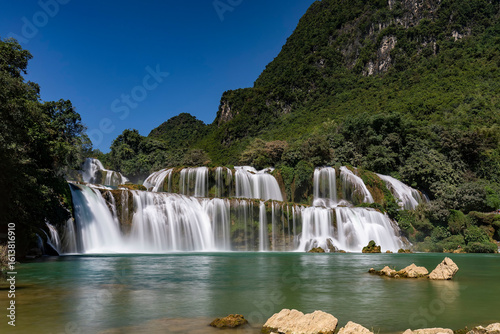 Ban Gioc water fall in Cao Bang of Vietnam