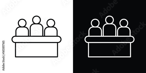 Committee icon in line shapes, thin line design vector illustration
