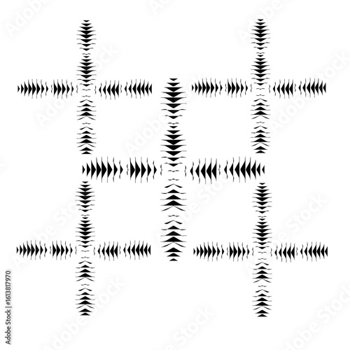 Symmetry Pulse pattern. This abstract pattern features a harmonious grid of symmetrical cross-like formations. the graphic impact, making it ideal for modern textiles and digital art.