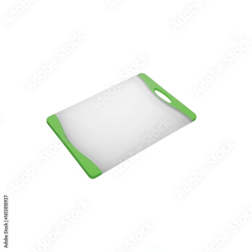 Plastic cutting board isolated on white background 