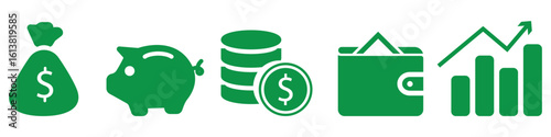 Money and transaction icon pack. Line vector symbols of payment, cash, purchase Modern minimal outline style.