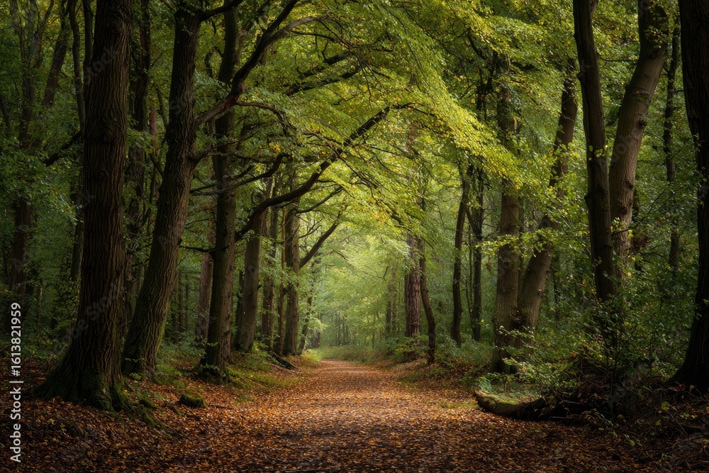 Fototapeta premium Autumnal forest path