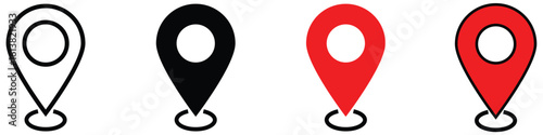 Global Positioning and Map Icons – Vector Set for Location, Route, and Travel Apps
