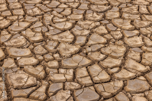 Cracked Earth Texture in Desert of La Guajira, Colombia