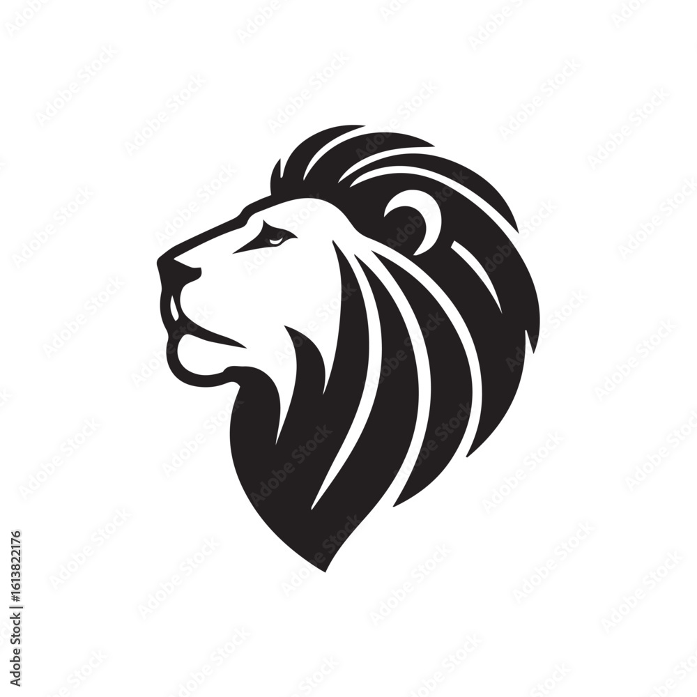 Fototapeta premium lion head vector illustration