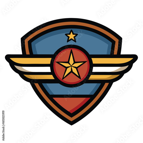 pilot patch on white background