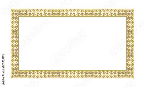Decorative rectangular frame in greek style.