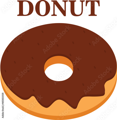 Delicious Chocolate Frosted Donut Sweet Treat
