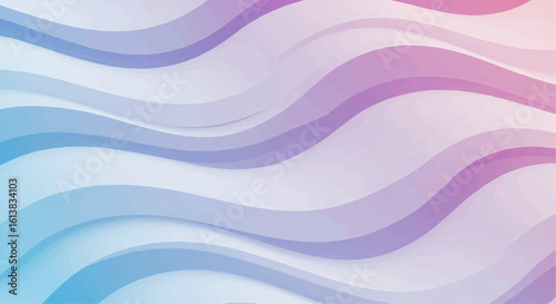 Abstract graphic design with soft pastel waves.