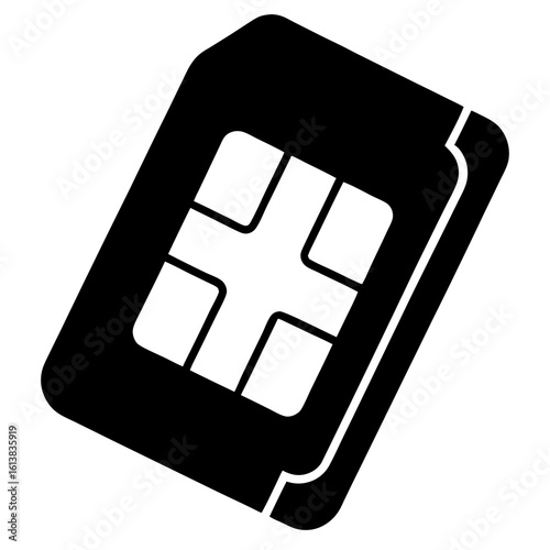 sim card isolated on white background