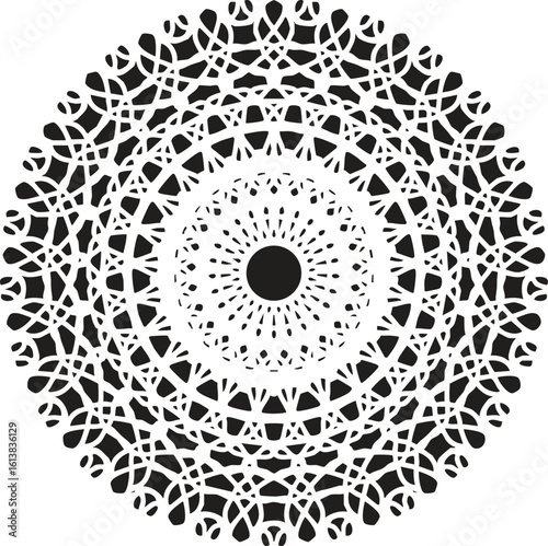 Black decorative festive mandala design