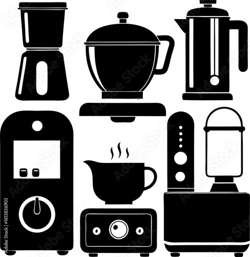 set of kitchen utensils