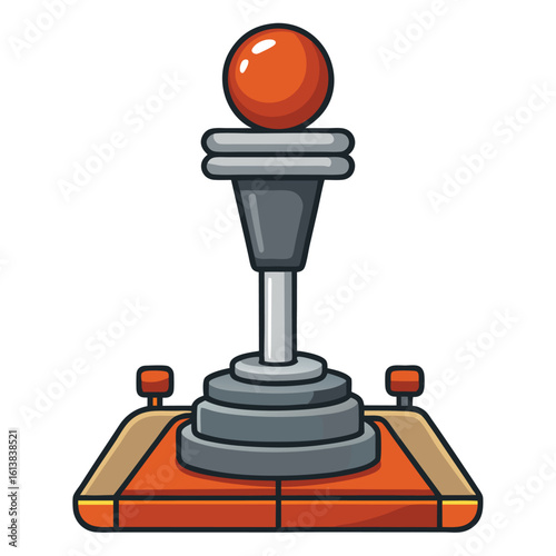 plane throttle lever on white background