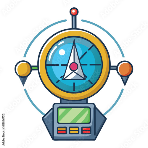 vor navigation equipment on white background