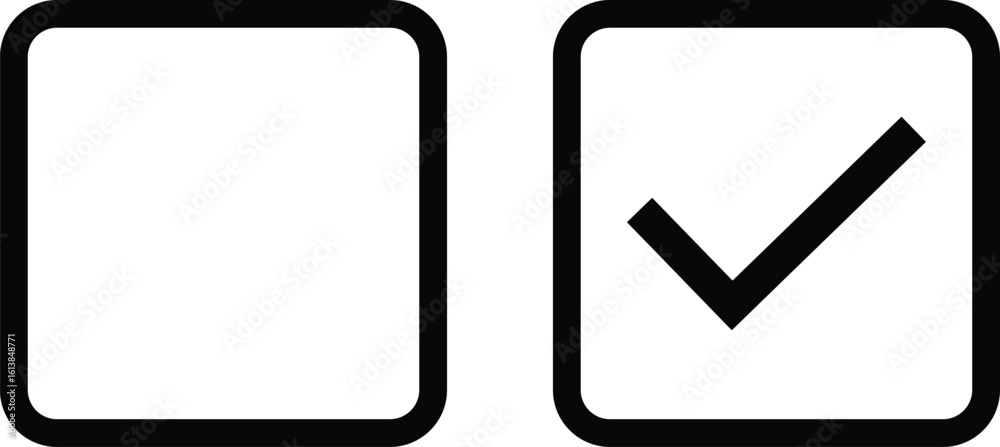 Checkbox icon set with blank . Check and uncheck icons .
Checkbox icon set with blank . Check and uncheck icons .