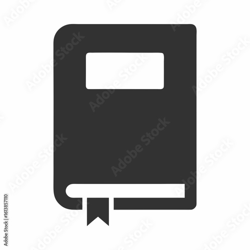 Minimal Book Icon Vector Design for Digital Library and Education Branding.
