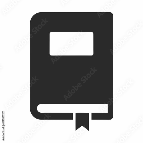 Minimal Book Icon Vector Design for Digital Library and Education Branding.