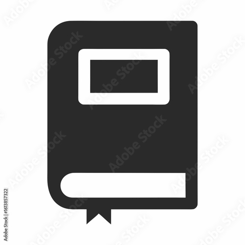 Minimal Book Icon Vector Design for Digital Library and Education Branding.