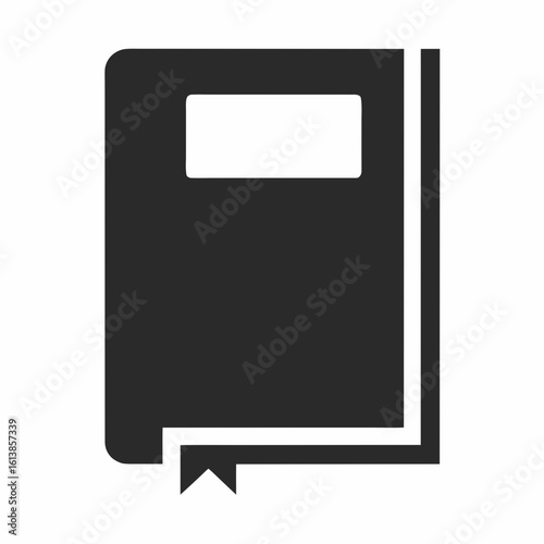 Minimal Book Icon Vector Design for Digital Library and Education Branding.