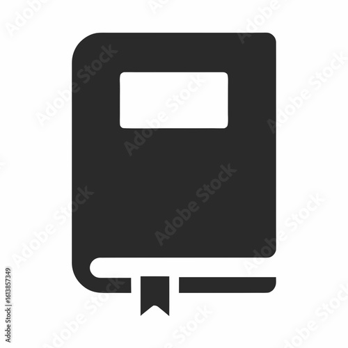 Minimal Book Icon Vector Design for Digital Library and Education Branding.