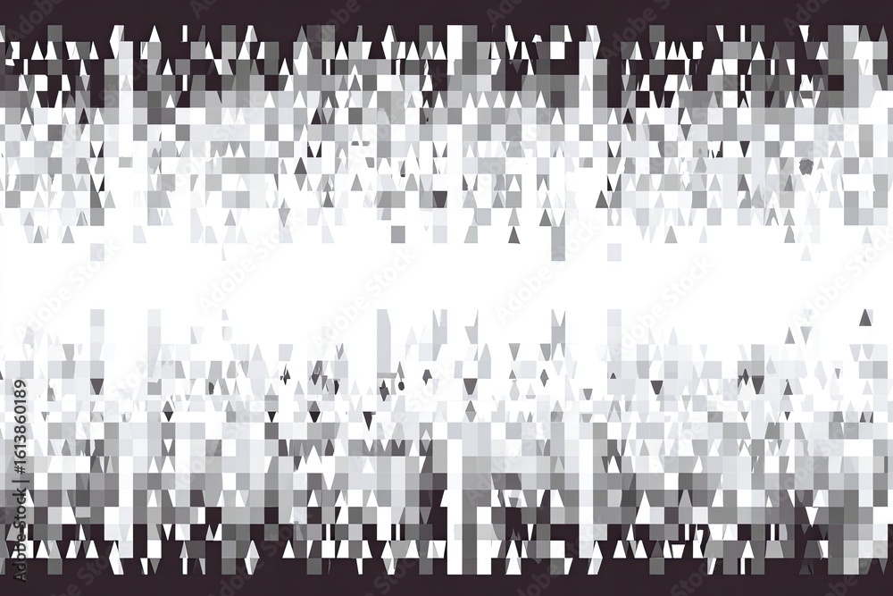 Naklejka premium Abstract geometric pattern, grayscale, triangles, squares, pixelated