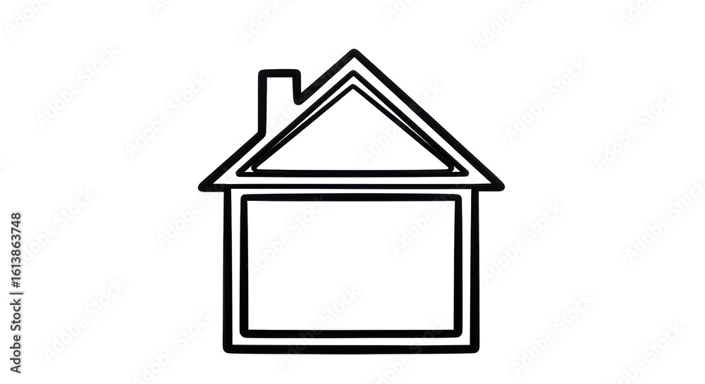 Isolated House Outline Isolated House Outline