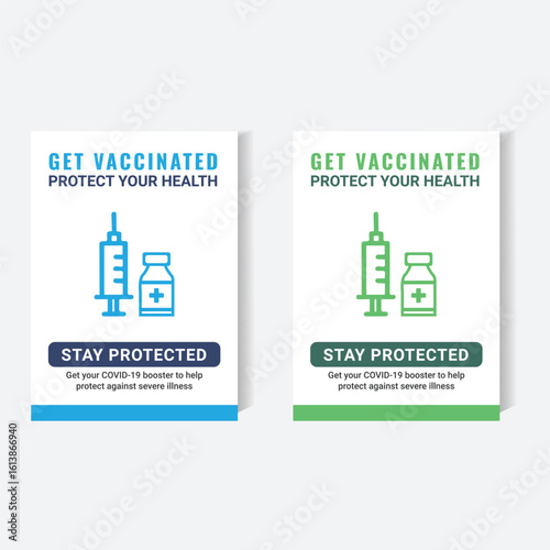 COVID-19 Vaccination Awareness Flyer – Blue and Green Theme