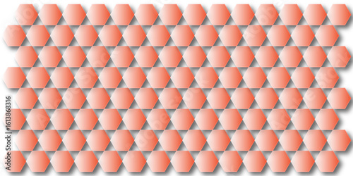 Gold Hexagon Grid Pattern, Seamless White Background, Abstract Geometric Design, High-Resolution Image, honeycomb cells of cardboard stiffening rib background Abstract background of colorful lag