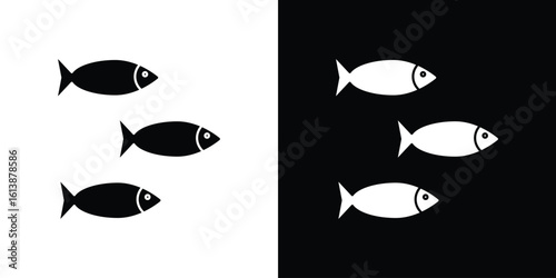 Shoal icon. graphic design vector symbols pack