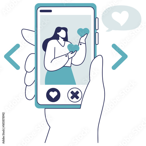 Discover your perfect match with intuitive dating app swiping technology showcasing a happy connection and romantic possibility in a modern digital world