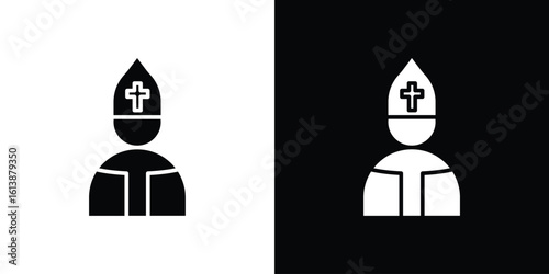 Pope icon. graphic design vector symbols pack